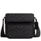 Coach Sullivan Flap Crossbody Bag In Signature Canvas in Charcoal/ Black CZ396