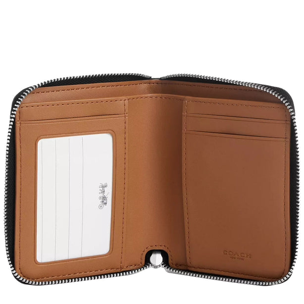 Coach Small Zip Around Wallet in Signature Denim in Black CP431