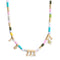 Coach Heart Multi Charm Beaded Necklace in Gold/ Multi CV264