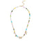 Coach Heart Multi Charm Beaded Necklace in Gold/ Multi CV264