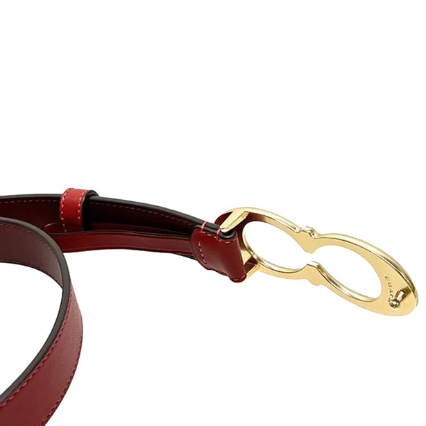 Coach Signature Buckle Belt, 25 Mm in 1941 Red/ Gold C1725 (L)