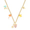 Coach X Observed By Us Strawberry Heart Charm Necklace in Gold/ Multi CV263