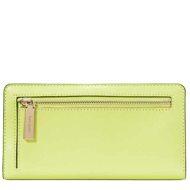 Kate Spade Madison Large Slim Wallet in Lime Slushy KI366