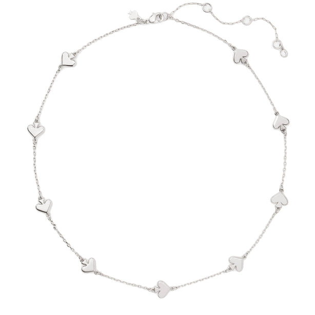 Kate Spade Spot The Spade Metal Scatter Necklace in Silver KH268