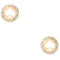 Kate Spade Spot The Spade Pave Halo Spade Studs Earrings in Clear/ Gold o0ru2605