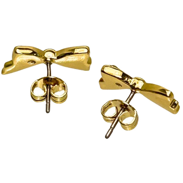 Coach Mini Bow Stud Earrings in Gold CAD67
