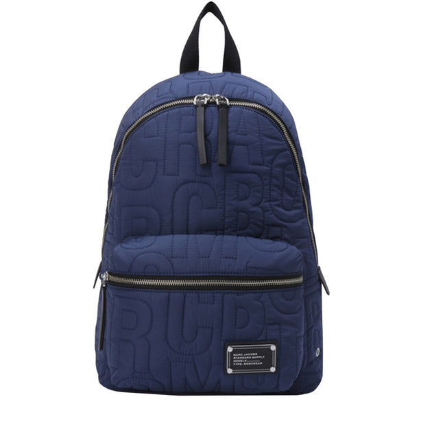 Marc Jacobs Nylon Jumbled Logo Workwear Backpack Bag in Azure Blue 4S4HBP001H02