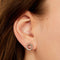 Kate Spade Spot The Spade Pave Halo Spade Studs Earrings in Clear/ Rose Gold o0ru2605