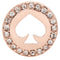 Kate Spade Spot The Spade Pave Halo Spade Studs Earrings in Clear/ Rose Gold o0ru2605