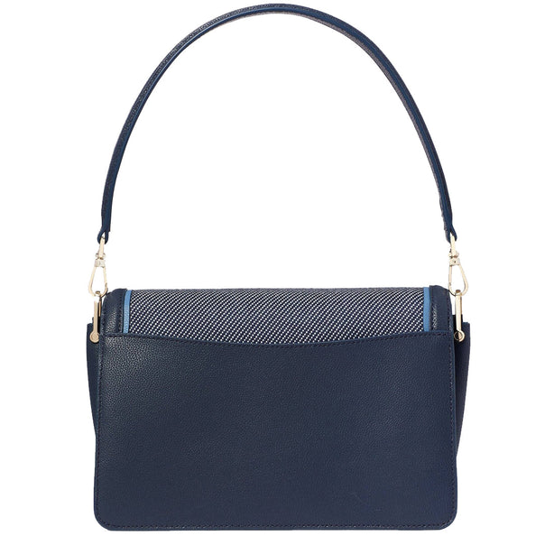 Kate Spade Voyage Chambray Twill Medium Shoulder Bag in Blue Multicolor k9035