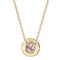 Coach Open Circle Stone Necklace in Gold F54514