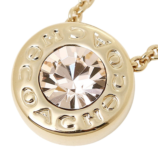 Coach Open Circle Stone Necklace in Gold F54514