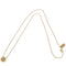 Coach Open Circle Stone Necklace in Gold F54514