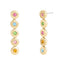 Coach Open Circle Linear Earrings in Gold/ Multi CY104