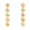 Coach Open Circle Linear Earrings in Gold/ Multi CY104