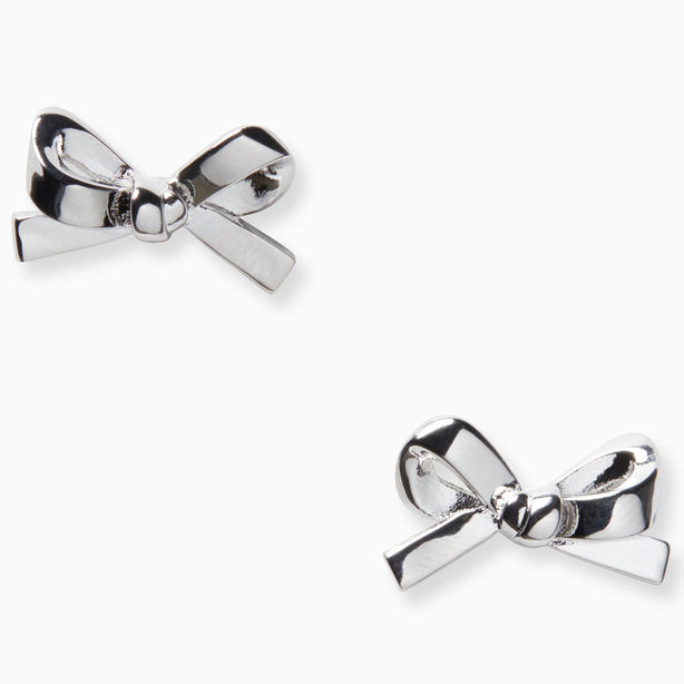 Kate Spade Skinny Mini Bow Studs Earrings in Silver o0ru2907