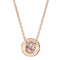 Coach Open Circle Stone Necklace in Rose Gold F54514