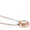 Coach Open Circle Stone Necklace in Rose Gold F54514
