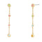Coach Open Circle Thin Linear Earrings in Gold/ Multi CY105