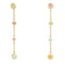 Coach Open Circle Thin Linear Earrings in Gold/ Multi CY105