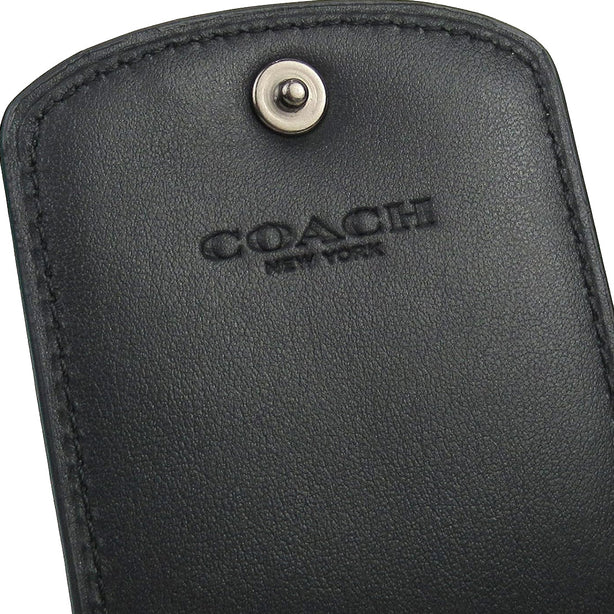 Coach Luggage Tag In Signature Canvas in Charcoal C1614