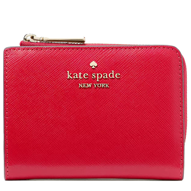 Kate Spade Madison Small L Zip Wallet in Ruby Red KH615