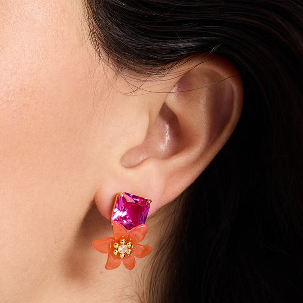 Kate Spade Brighten Up Statement Studs Earrings in Pink/ Multi KH510