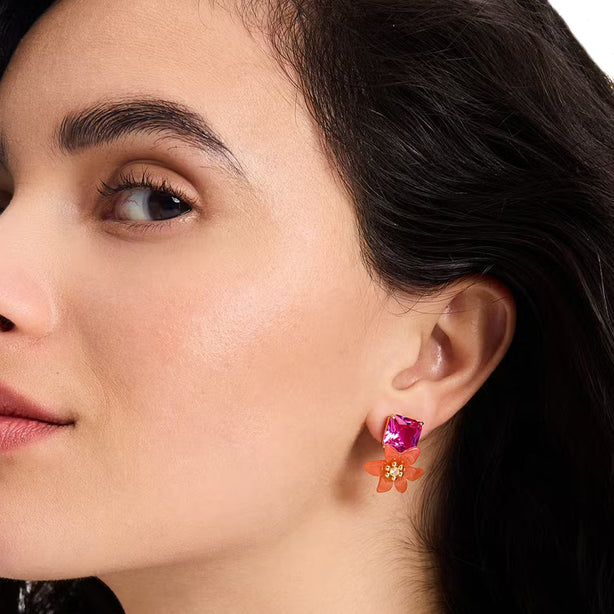 Kate Spade Brighten Up Statement Studs Earrings in Pink/ Multi KH510
