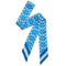 Coach Signature Print Silk Skinny Scarf in Electric Blue C8363
