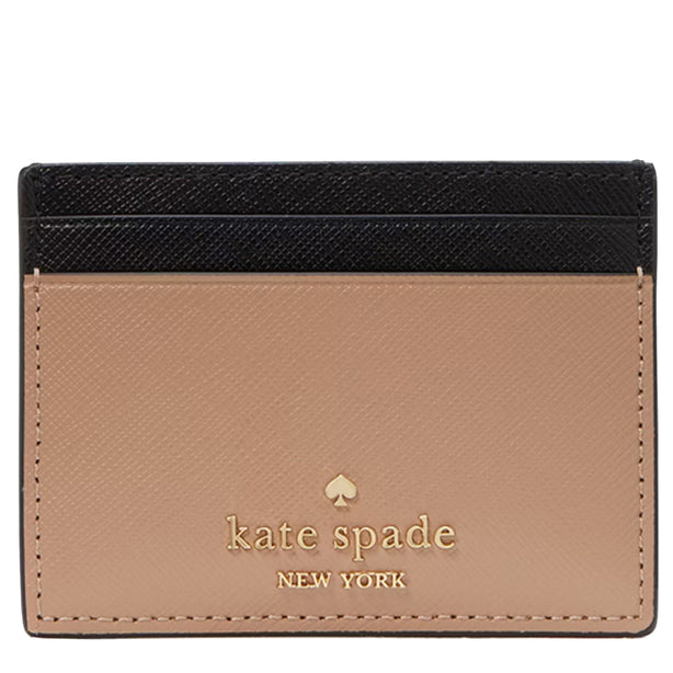 Kate Spade Madison Small Slim Card Holder in Toasted Hazelnut Multi KI369