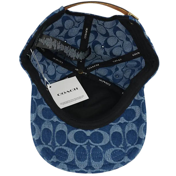 Coach Signature Denim Baseball Hat in Denim CZ925