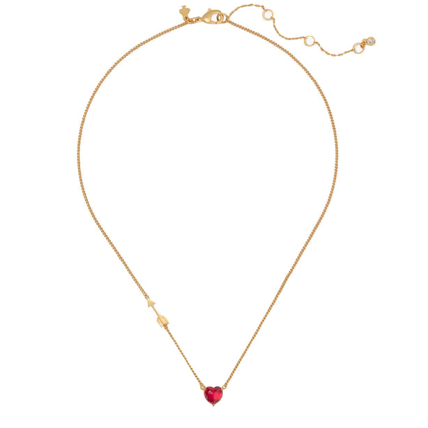Kate Spade Lovestruck Heart And Arrow Necklace in Red KL102