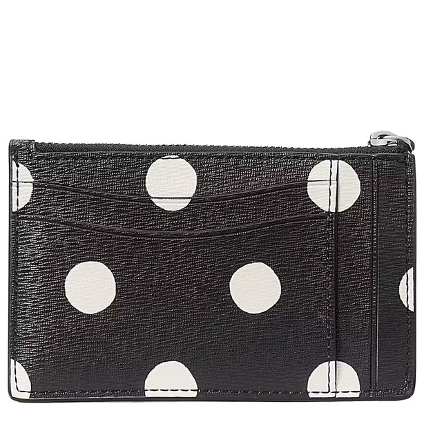 Kate Spade Morgan Sunshine Dot Card Case Wristlet in Black Multi KF565