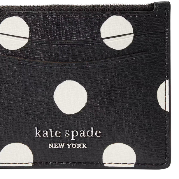 Kate Spade Morgan Sunshine Dot Card Case Wristlet in Black Multi KF565