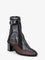 Alaia 55 mesh and patent leather boots - Noir