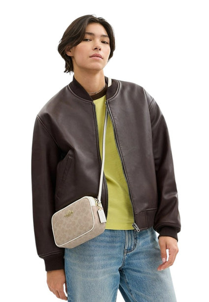 Coach Mini Jamie Camera Bag In Signature Canvas - Sand/Chalk