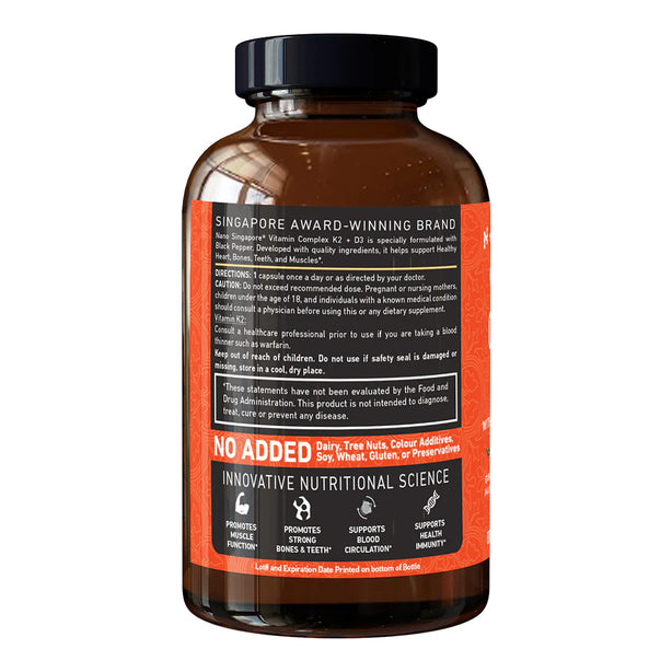 [1-for-1 Deals] Vitamin Complex K2 + D3 120ct (Only Until Supplies Last)