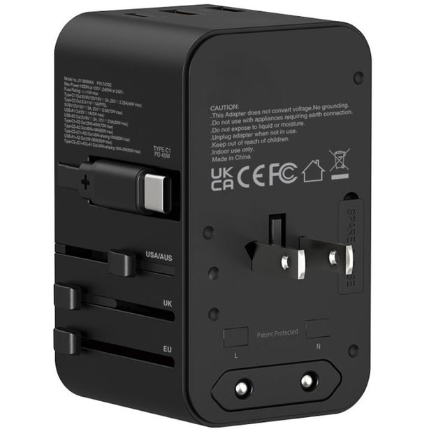 XPower TA70C Built-in Cable 70W PD+PPS GaN Travel Adaptor