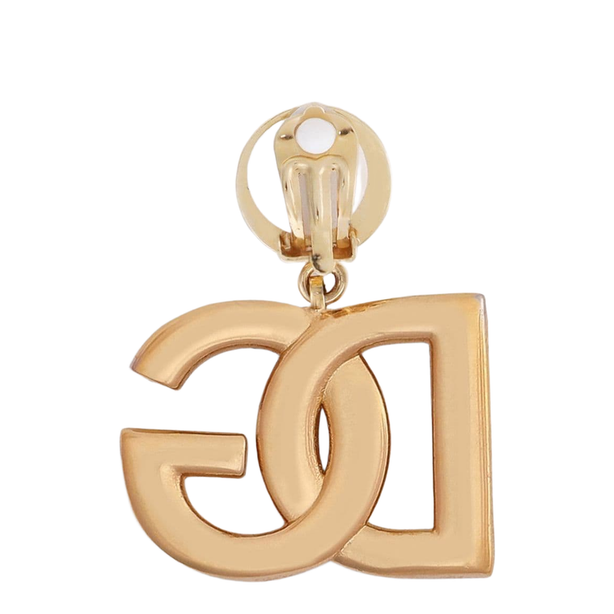 Clip-on Earrings with DG Logo in Gold