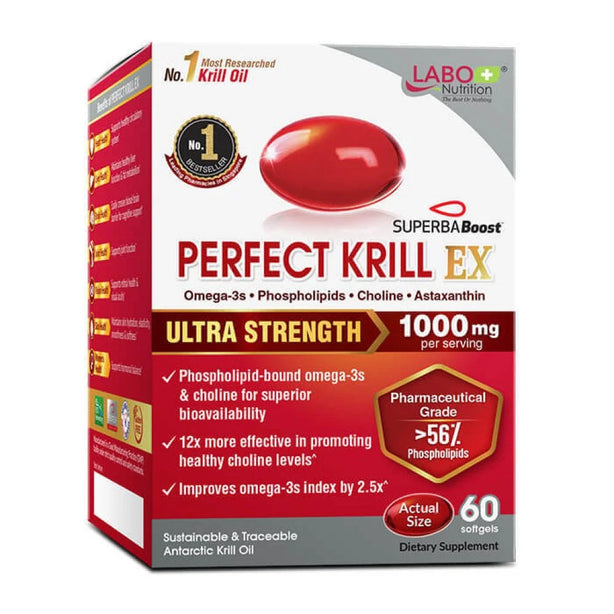 LABO Nutrition Perfect Krill EX Omega 3 Phospholipid Support Brain Heart Joints