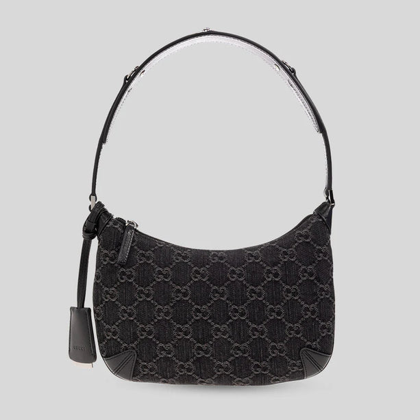 GUCCI Horsebit Slim Small Shoulder Bag Black RB-774719