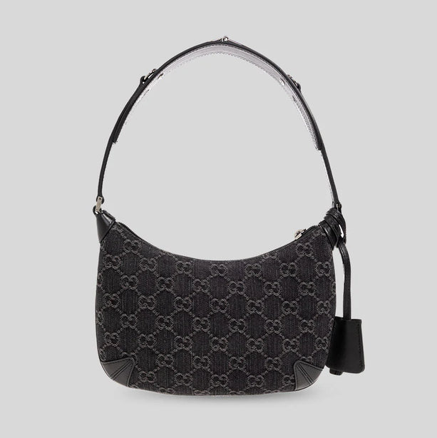 GUCCI Horsebit Slim Small Shoulder Bag Black RB-774719