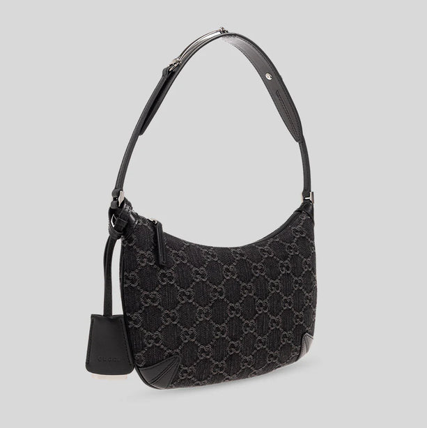 GUCCI Horsebit Slim Small Shoulder Bag Black RB-774719