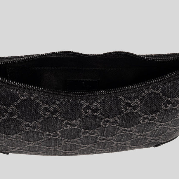 GUCCI Horsebit Slim Small Shoulder Bag Black RB-774719