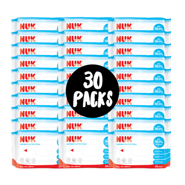NUK Anti Bacterial Wipes 20pcs x 30 | Bundle Deal | Carton Deal