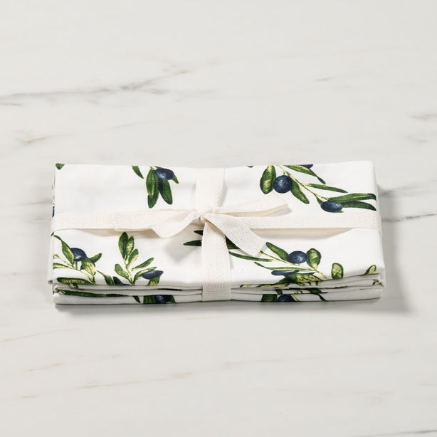 Kitchen Towel Twin Pack Luxury Designer Olives Heritage Collection by Robinsons