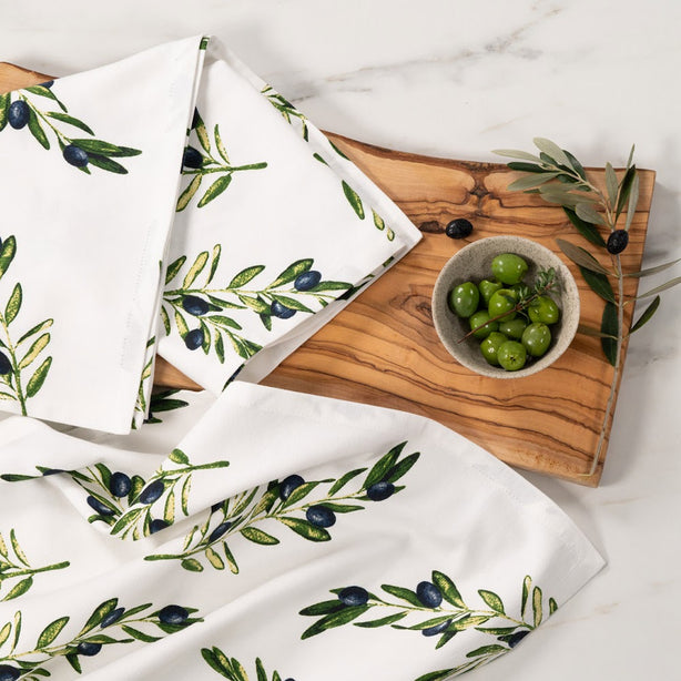 Kitchen Towel Twin Pack Luxury Designer Olives Heritage Collection by Robinsons