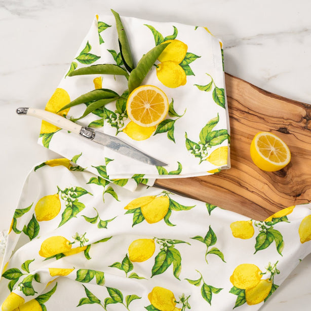 Kitchen Towel Twin Pack Luxury Designer Lemons Heritage Collection by Robinsons
