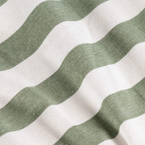 Kitchen Towel Twin Pack Luxury Designer Olive Stripe Heritage Collection by Robinsons