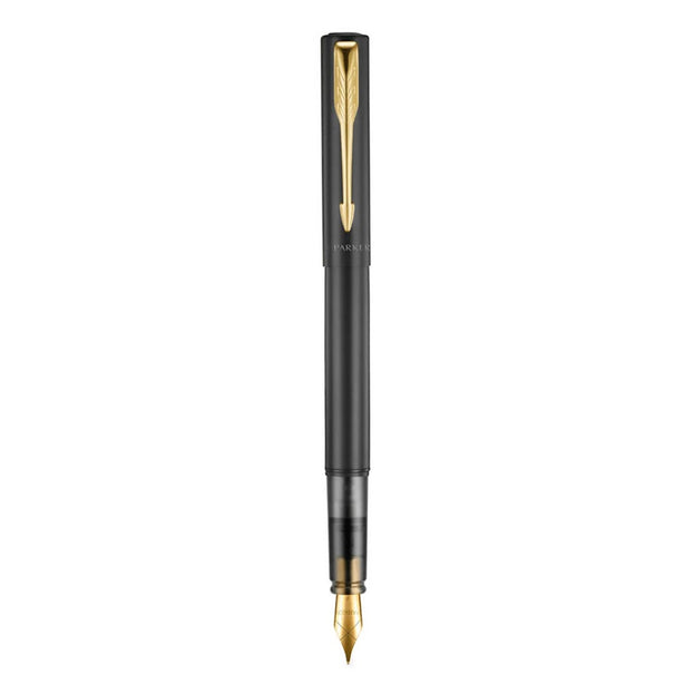 Parker Vector XL Matte Black Gold Trim Fountain Pen